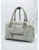 TOD'S GREY NYLON TOP HANDLE BAG 