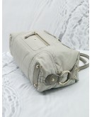 TOD'S GREY NYLON TOP HANDLE BAG 