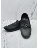 LOUIS VUITTON LOAFER BLKACK LEATHER SIZE 7 1/2 