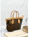 (UNUSED) 2024 MICROCHIP LOUIS VUITTON NEVERFULL BB IN BROWN MONOGRAM CANVAS WITH REMOVABLE STRAP