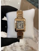 (LIKE NEW) 2012 CARTIER TANK ANGLAISE REF W5310013 18K 750 ROSE GOLD 30.2MM QUARTZ WATCH -FULL SET-