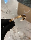 (BRAND NEW) 2023 CARTIER LOVE CUFF OPEN CLASSIC MODEL ROSE GOLD BRACELET -FULL SET-