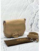 TOD'S DOUBLE T BROWN SMOOTH LEATHER CROSSBODY BAG