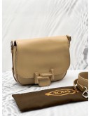 TOD'S DOUBLE T BROWN SMOOTH LEATHER CROSSBODY BAG