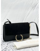 (LIKE NEW) CHLOE SMALL FAYE BLACK IN SUEDE LEATHER CROSSBODY BAG 