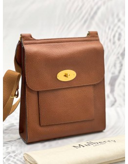 (LIKE NEW) MULBERRY OAK GRAINED CALFSKIN LEATHER ANTONY CROSSBODY BAG