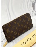 LOUIS VUITTON ZIPPED LONG WALLET IN BROWN MONOGRAM CANVAS GHW