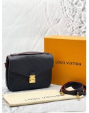 (LIKE NEW) 2023 MICROCHIP LOUIS VUITTON METIS NAVY BLUE MONOGRAM EMPREINTE LEATHER WITH STRAP -FULL SET-