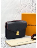 (LIKE NEW) 2023 MICROCHIP LOUIS VUITTON METIS NAVY BLUE MONOGRAM EMPREINTE LEATHER WITH STRAP -FULL SET-