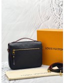 (LIKE NEW) 2023 MICROCHIP LOUIS VUITTON METIS NAVY BLUE MONOGRAM EMPREINTE LEATHER WITH STRAP -FULL SET-