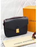 (LIKE NEW) 2023 MICROCHIP LOUIS VUITTON METIS NAVY BLUE MONOGRAM EMPREINTE LEATHER WITH STRAP -FULL SET-