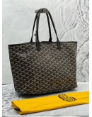 (LIKE NEW) GOYARD ST SAINT LOUIS TOTE SHOULDER BAG IN PM GOYARDINE CANVAS / LEATHER