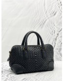 BOTTEGA VENETA INTRECCIATO LEATHER SMALL HANDLE BAG IN NAVY  BLUE