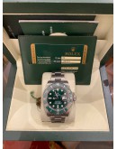 (LIKE NEW) 2012 ROLEX HULK SUBMARINER DATE REF 116610LV GREEN DIAL 40MM AUTOMATIC WATCH -FULL SET-