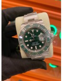 (LIKE NEW) 2012 ROLEX HULK SUBMARINER DATE REF 116610LV GREEN DIAL 40MM AUTOMATIC WATCH -FULL SET-