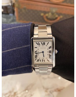 (UNUSED) 2024 CARTIER TANK SOLO REF W5200014 27MM x 35MM QUARTZ WATCH -FULL SET-