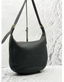 CELINE DARK GREY SUPPLE CALFSKIN LEATHER TRIOMPHE HELOISE SMALL CROSSBODY BAG