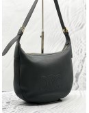 CELINE DARK GREY SUPPLE CALFSKIN LEATHER TRIOMPHE HELOISE SMALL CROSSBODY BAG