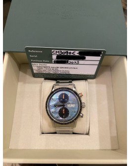 (BRAND NEW) 2023 BALL FIREMAN STORM CHASER PRO CHRONOGRAPH REF CM3090C BLUE MOTHER OF PEARL 42MM AUTOMATIC WATCH -FULL SET-