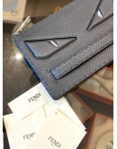 (BRAND NEW) FENDI MONSTER EYES CLUTCH GREY SELLERIA LEATHER 