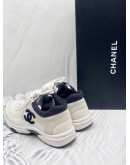 (LIKE NEW) CHANEL CC SUEDE LACE-UP SNEAKERS SIZE 37 -FULL SET-