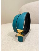 HERMES H BUCKLE BELT WITH REVERSIBLE LEATHER STRAP GOLD HARWARE