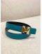 HERMES H BUCKLE BELT WITH REVERSIBLE LEATHER STRAP GOLD HARWARE