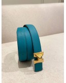 HERMES H BUCKLE BELT WITH REVERSIBLE LEATHER STRAP GOLD HARWARE