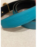 HERMES H BUCKLE BELT WITH REVERSIBLE LEATHER STRAP GOLD HARWARE