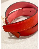 HERMES H BUCKLE EILEEN REVERSIBLE BELT WITH ROSE GOLD HARDWARE