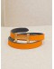 HERMES H BUCKLE BELT WITH REVERSIBLE LEATHER STRAP GOLD HARWARE SIGNATURE ORANGE COLOUR