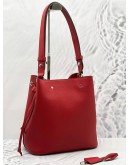 LOUIS VUITTON LOCKME BUCKET SHOULDER BAG IN RED CALFSKIN LEATHER BAG  