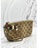 GUCCI GG SUPREME CANVAS WEB SHERRY LINE POUCH 