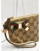 GUCCI GG SUPREME CANVAS WEB SHERRY LINE POUCH 