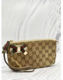 GUCCI GG SUPREME CANVAS WEB SHERRY LINE POUCH 