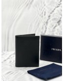 PRADA CARD / PASSPORT HOLDER IN BLACK SAFFIANO LEATHER -FULL SET-