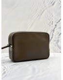 LOUIS VUITTON KALUGA CLUTCH IN DARK BROWN TAIGA LEATHER