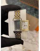 (LIKE NEW) 2018 JAEGER-LECOULTRE REVERSO 18K 750 YELLOW GOLD FACTORY DIAMONDS REF Q265513F 33.2MM QUARTZ WATCH -FULL SET-