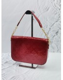 LOUIS VUITTON POMME D'AMOUR HOT RED SHINNY MONOGRAM VERNIS LEATHER RODEO DRIVE FLAP SHOULDER BAG