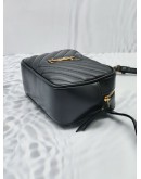 (LIKE NEW) 2019 YSL SAINT LAURENT MARSUPIO LOU TASSEL BELT / CROSSBODY BAG IN BLACK CHEVRON QUILTED LEATHER 