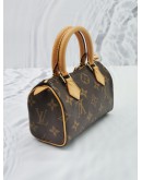 (LIKE NEW) LOUIS VUITTON NANO SPEEDY BROWN MONOGRAM CANVAS