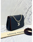 (LIKE NEW) LOUIS VUITTON LOCKME II BB IN DARK BLUE GRAINED CALF LEATHER