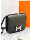 (LIKE NEW) 2021 HERMES CONSTANCE 18 VEAU EPSOM GRAPHITE PHW-FULL SET- 