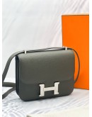 (LIKE NEW) 2021 HERMES CONSTANCE 18 VEAU EPSOM GRAPHITE PHW-FULL SET- 