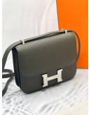 (LIKE NEW) 2021 HERMES CONSTANCE 18 VEAU EPSOM GRAPHITE PHW-FULL SET- 