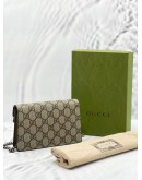 (LIKE NEW) GUCCI DIONYSUS SUPER MINI BROWN GG SUPREME CANVAS SLING BAG -FULL SET- 