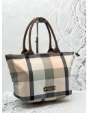 BURBERRY BLUE LABEL CHECK NOVA CANVAS CRESTBRIDGE TOTE BAG 