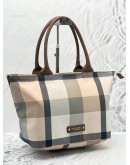 BURBERRY BLUE LABEL CHECK NOVA CANVAS CRESTBRIDGE TOTE BAG 