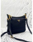 PRADA BANDOLIERA TESSUTO CROSSBODY BAG IN BLUE