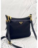 PRADA BANDOLIERA TESSUTO CROSSBODY BAG IN BLUE